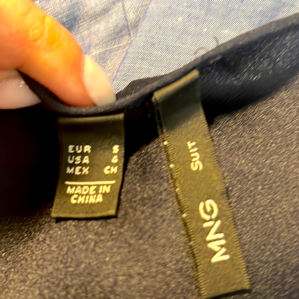 Gently used Mango navy blue top.